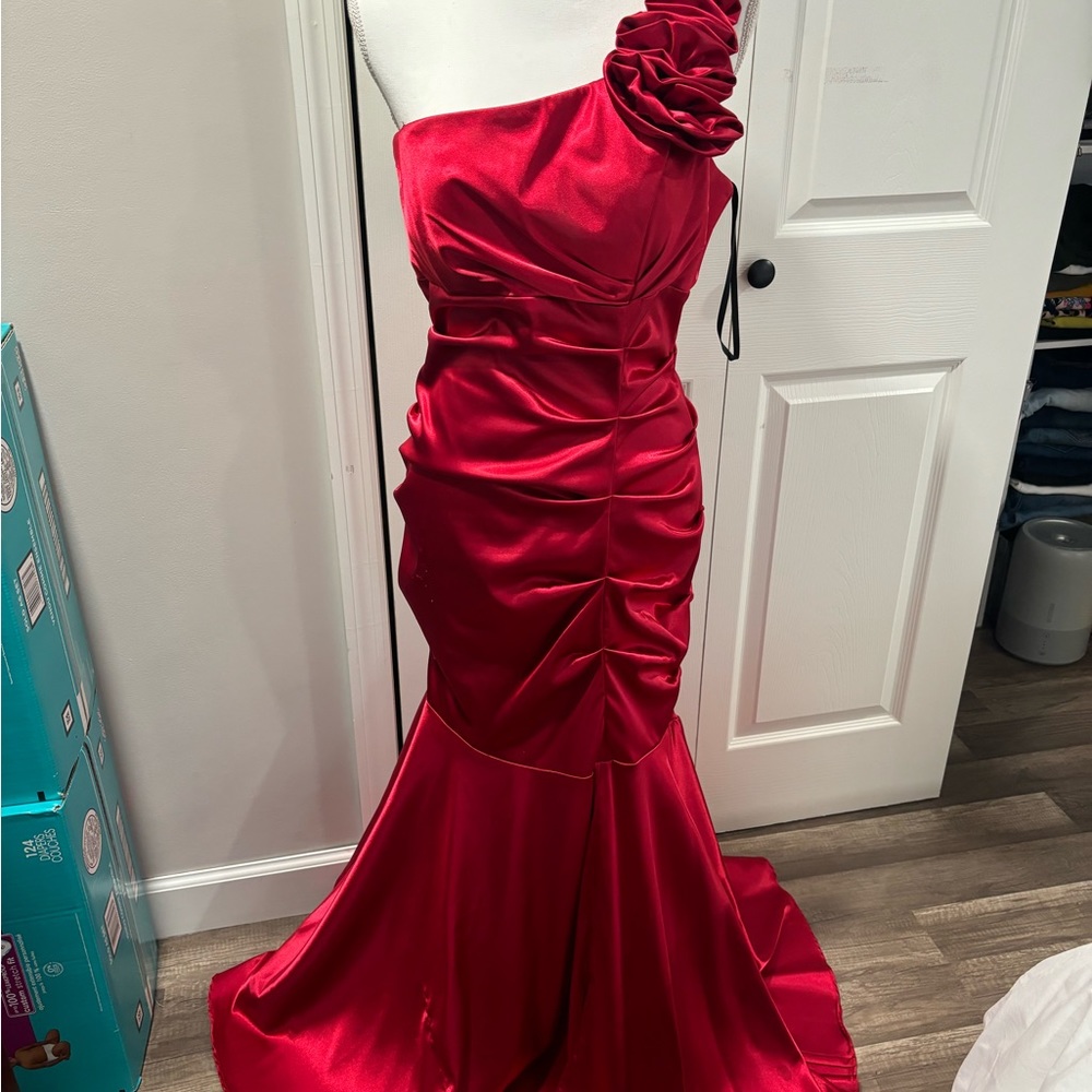 Red prom or wedding guest dress